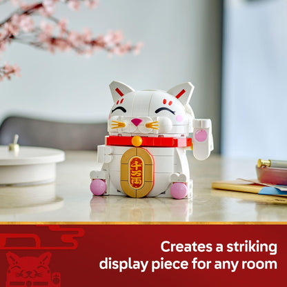 LEGO Lucky Cat Building Toy for Girls & Boys - Smiling Cat W/Waving Paw Function for Kids, Ages 9+ - Home Decor for Spring Festival & Chinese New Year Celebrations - Gift Idea for Birthdays - 40813 - Available at All In One Marketplace Canada