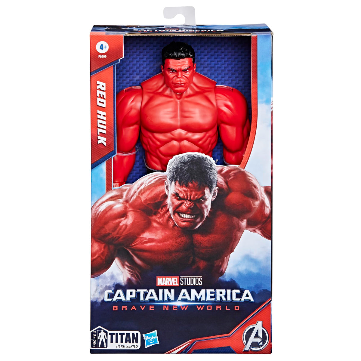 Marvel Studios Captain America Brave New World, Titan Hero Series, 12-Inch Deluxe Red Hulk Action Figure, Super Hero Toys for Kids 4 and Up