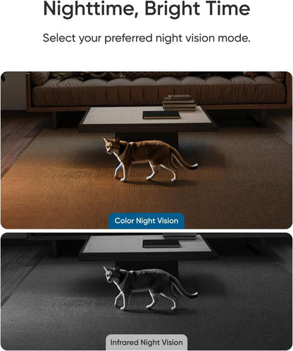 eufy Indoor Cam E30, Latest Generation, 4K UHD Security Camera, 360 Pan-Tilt, Color Night Vision, Al Detection for Human/Pet/Audio/Crying, Human/Pet Auto Tracking, Works with Homekit
