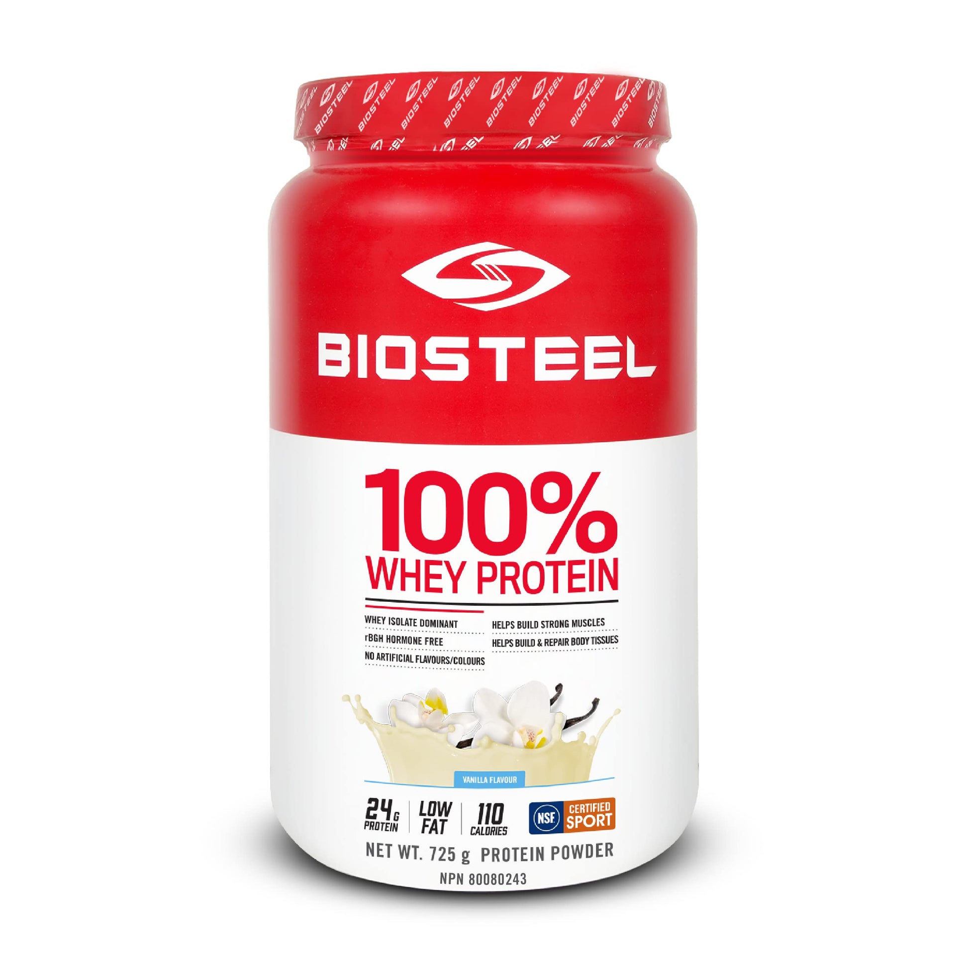 BioSteel 100% Whey Protein Powder, rBGH Hormone Free and Non-GMO Post Workout Formula, Vanilla, 25 Servings BioSteel Sports