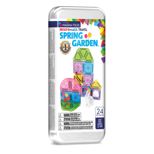 MAGNA-TILES microMAGS 24-Piece Spring Garden Travel Set, The Original Magnetic Building Brand - Available at All In One Marketplace Canada