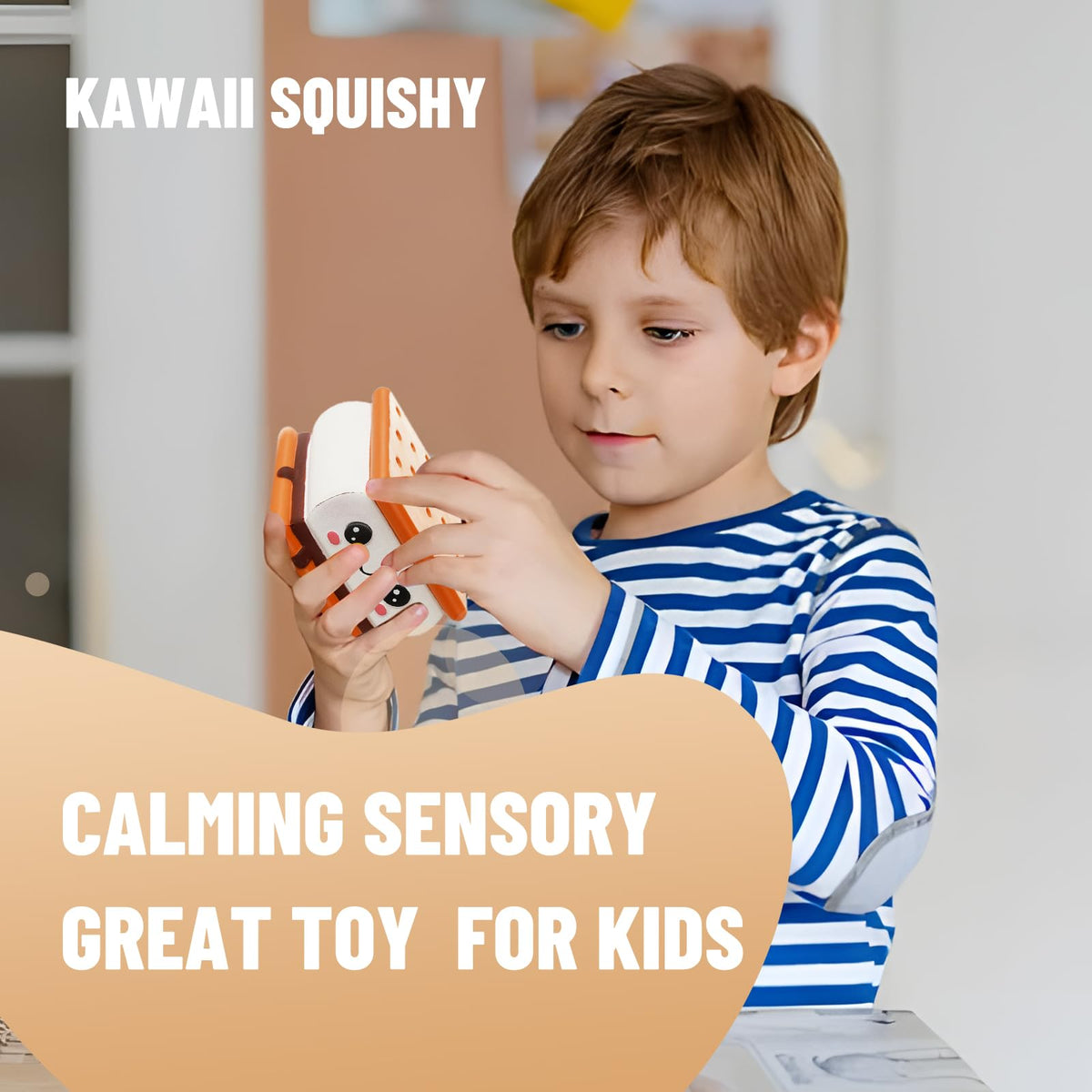 Anboor Slow Rising Smores Cake Chocolate Sandwich Biscuit Cookies Pizza Kawaii Soft Slow Rising Scented Food Bread Slow Rising Stress Relief Kid Toys Children's Day Present 🍁 All In One Marketplace Canada