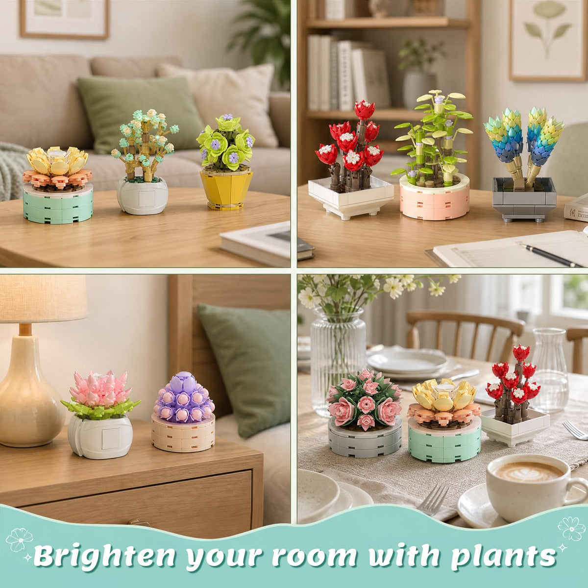 JMBricklayer Flowers Succulents Building Sets for Adults, Tiny Plants Decor 🍁 All In One Marketplace Canada