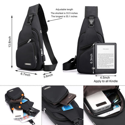 Sling Shoulder Bag Crossbody Backpack for Men Women Waterproof Hiking Daypack Multipurpose Cross Body Chest Bag for Outdoor Walking Travel