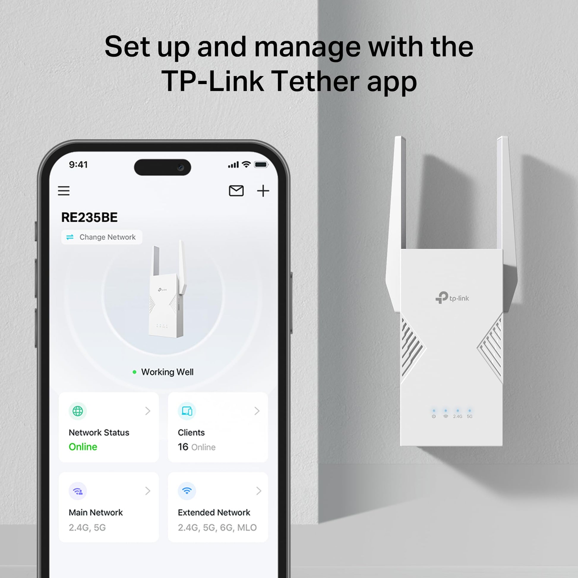 TP-Link BE3600 WiFi 7 Range Extender (RE235BE), Dual Band Signal Booster for Home, up to 3.6 Gbps, 2.5G Ethernet Port, EasyMesh/OneMesh Support, Access Point Mode, Compatible with All WiFi Routers TP-Link
