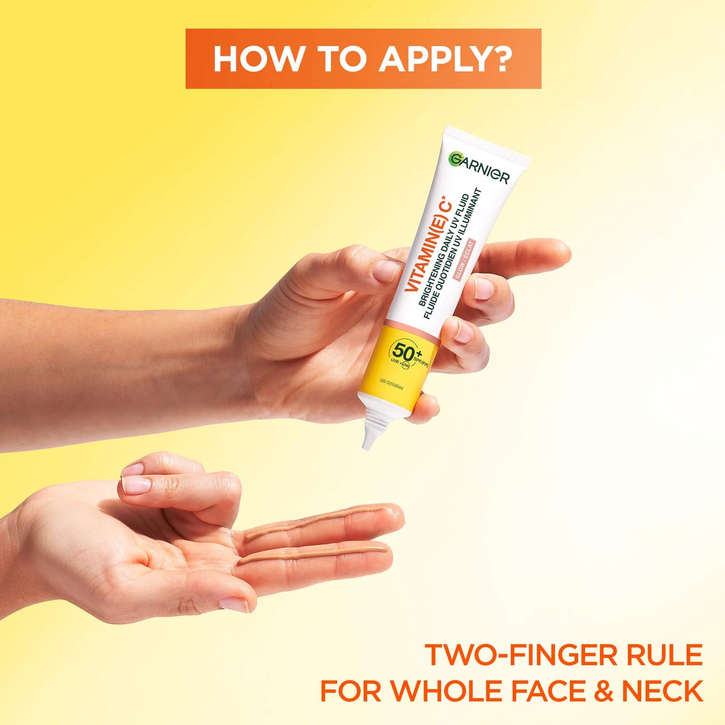 Garnier Vitamin C Daily UV Sunscreen Moisturizer SPF 50+, Brightening Glow Fluid for All Skin Tones, 50 mL