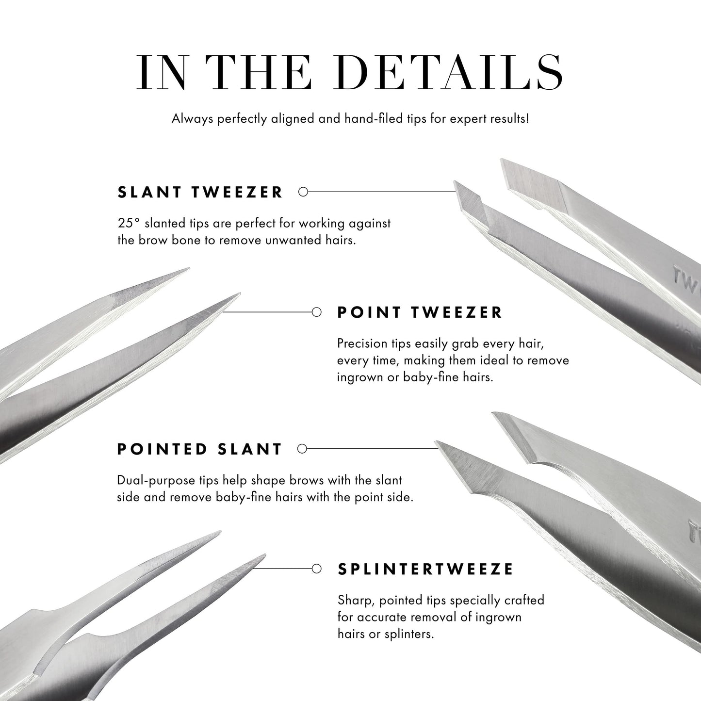 Tweezerman Exclusive Evening Blue Slant Tweezer - Hair Removal Tweezers, Stainless Steel - Available at All In One Marketplace Canada