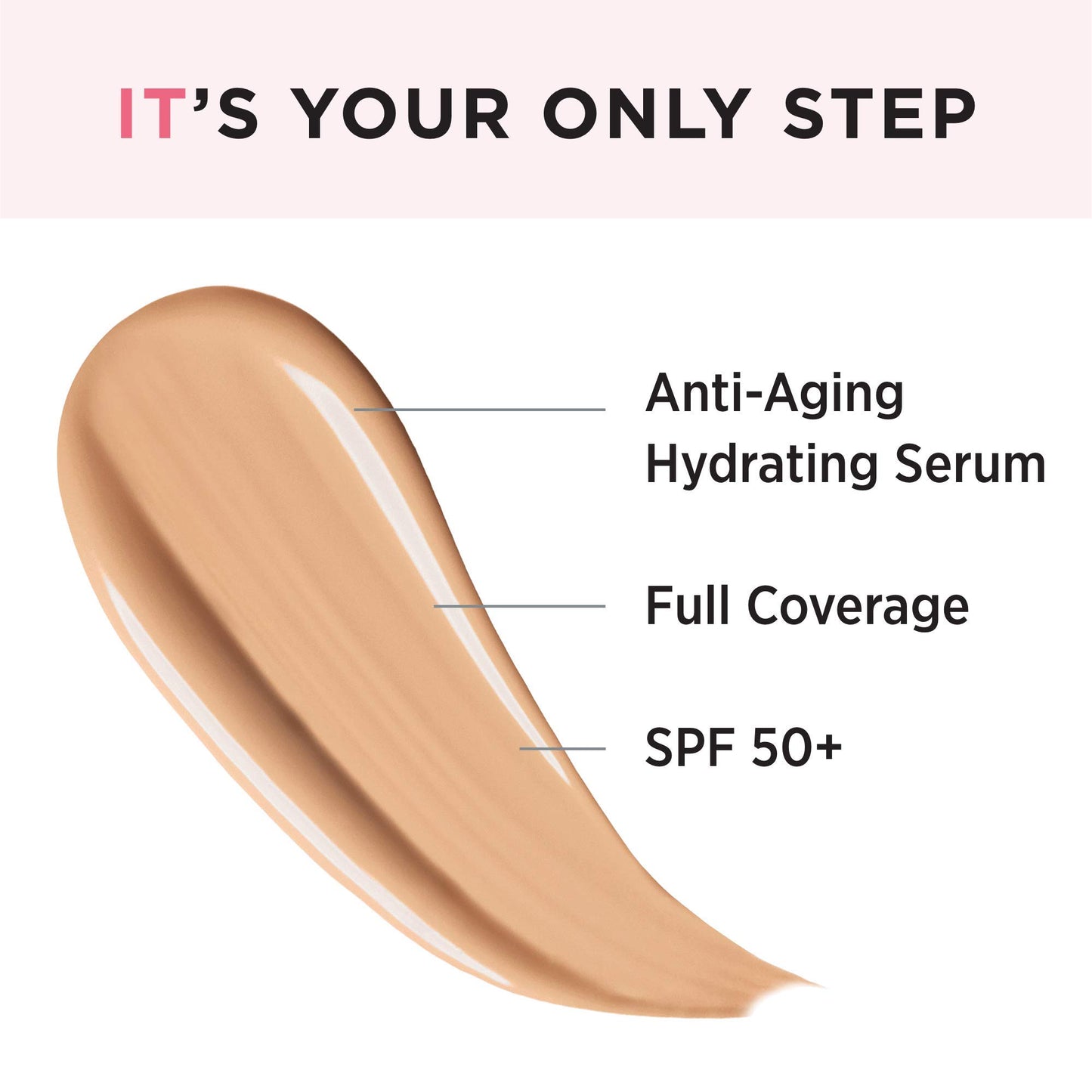 IT Cosmetics Your Skin But Better CC+ Cream, Medium Tan (W) - Color Correcting Cream, Full-Coverage Foundation, Anti-Aging Serum & SPF 50+ Sunscreen - Natural Finish - 1.08 fl oz IT Cosmetics