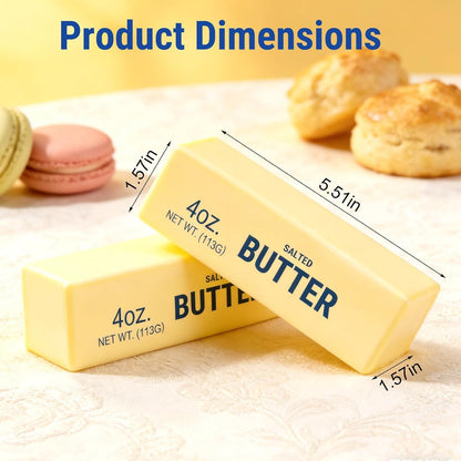 2Pcs Cute Butter Squeeze Stress Balls,Slow Rebound Realistic Soft Butter Stick Fidget,Slow Rising Portable for Adults Anxiety & Stress Relief
