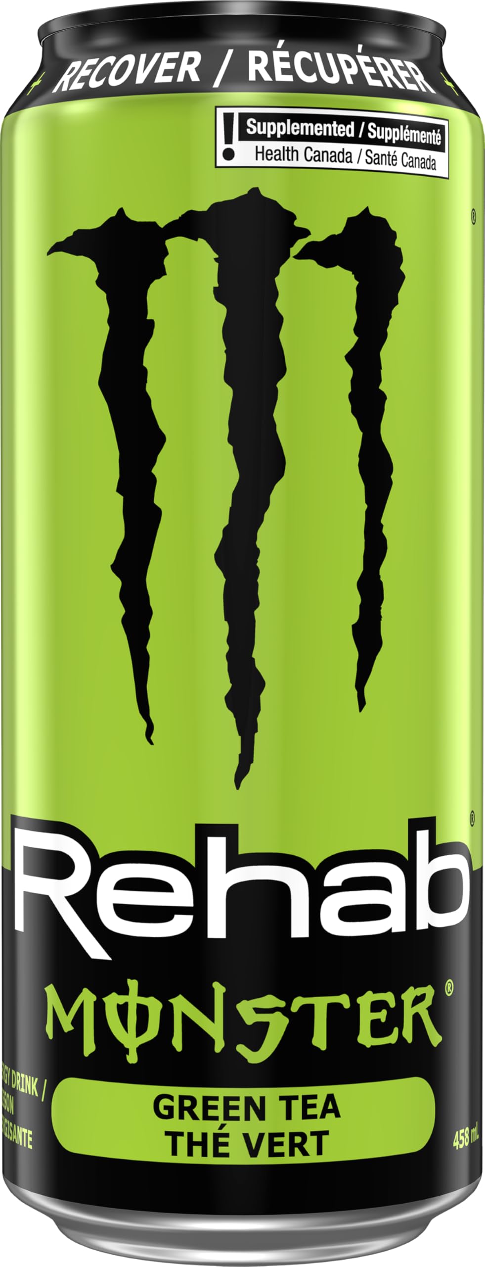 Monster Energy Rehab, Green Tea, 458mL (12 Pack) – Non-Carbonated Energy Drink