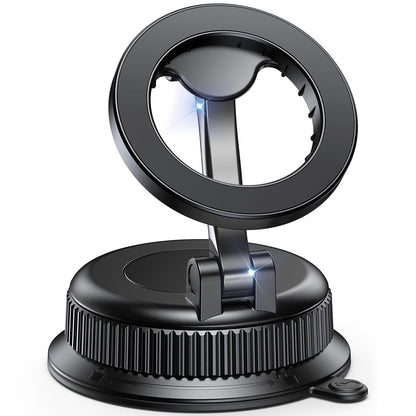 BOSILLEY Magnetic Car Phone Mount for MagSafe, Strong Suction Cup Phone Holder for Car Dashboard & Windshield, 360° Rotatable & Foldable, Adjustable Cell Phone Holder for Car, Fits iPhone 12–17 Series