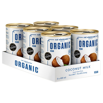 Eat Wholesome Organic Coconut Milk with No Guar Gum, 400 ml (Pack of 6) 🍁 All In One Marketplace Canada