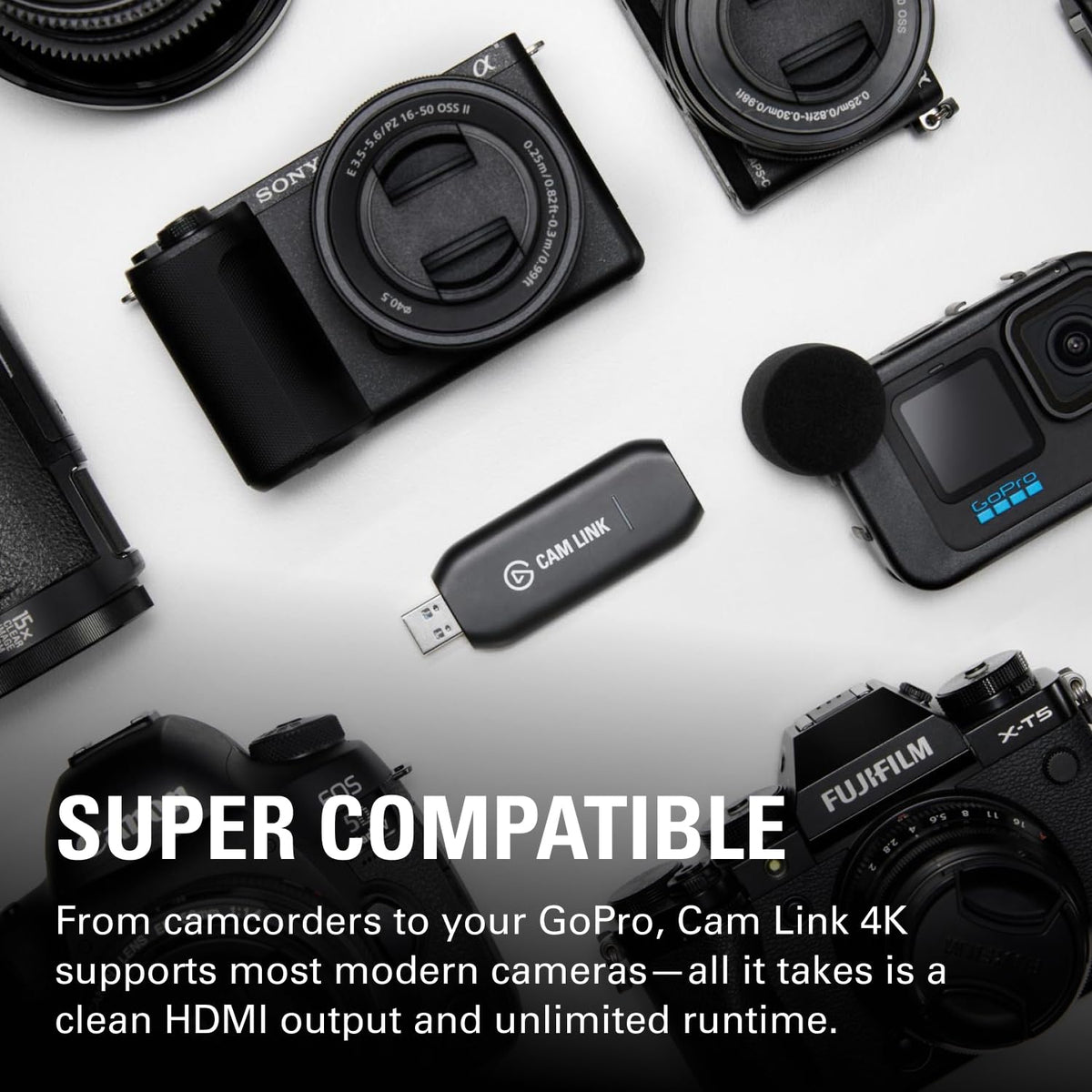 Elgato Cam Link 4K Capture Card for DSLR, Camcorder, Action Cam