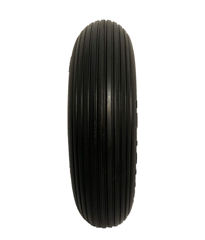 Easy Fit 4.00-6 Flat-Free Wheel Assembly for Residential Wheelbarrow Black Marathon