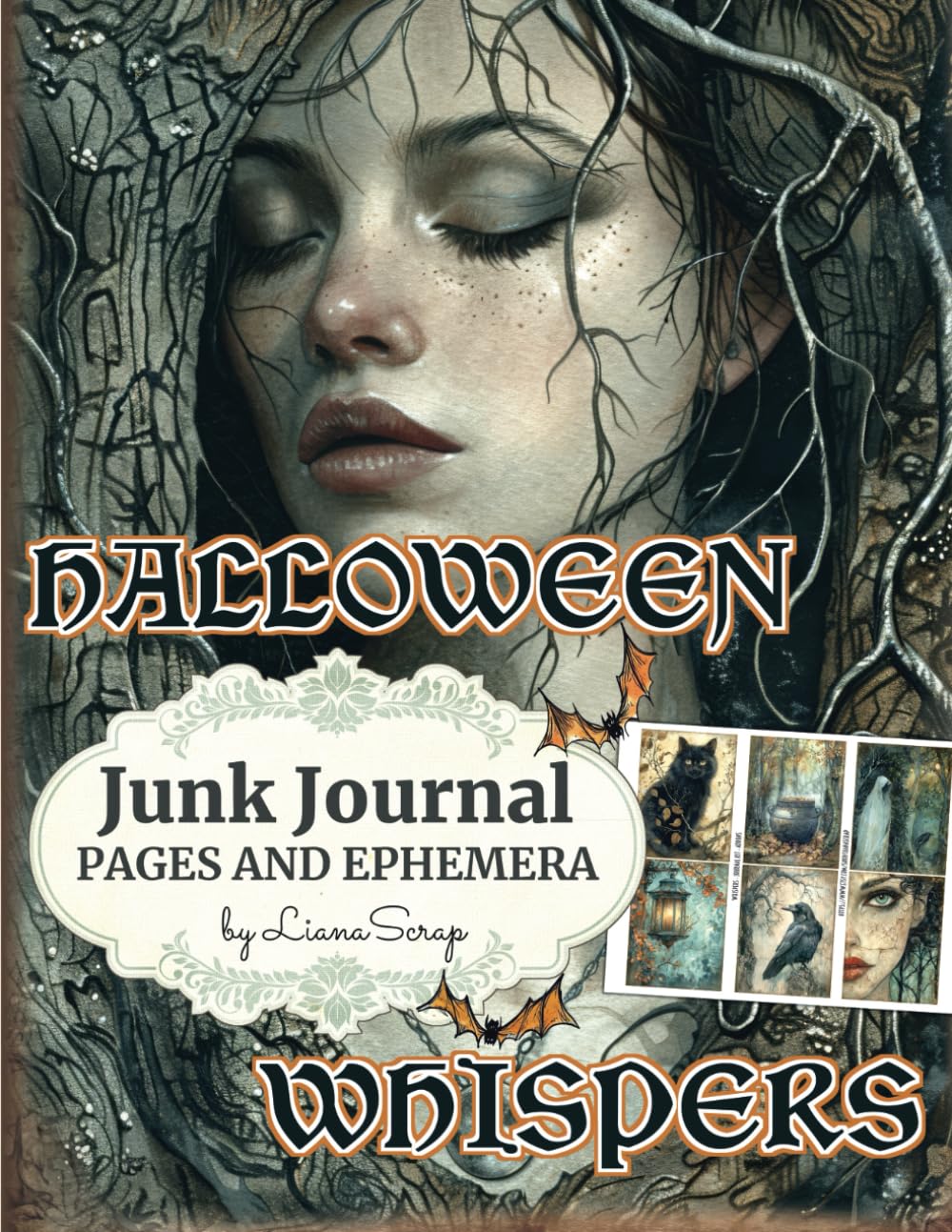 Chuchotements d'Halloween par LianaScrap : Pages de junk journal et éphéméra