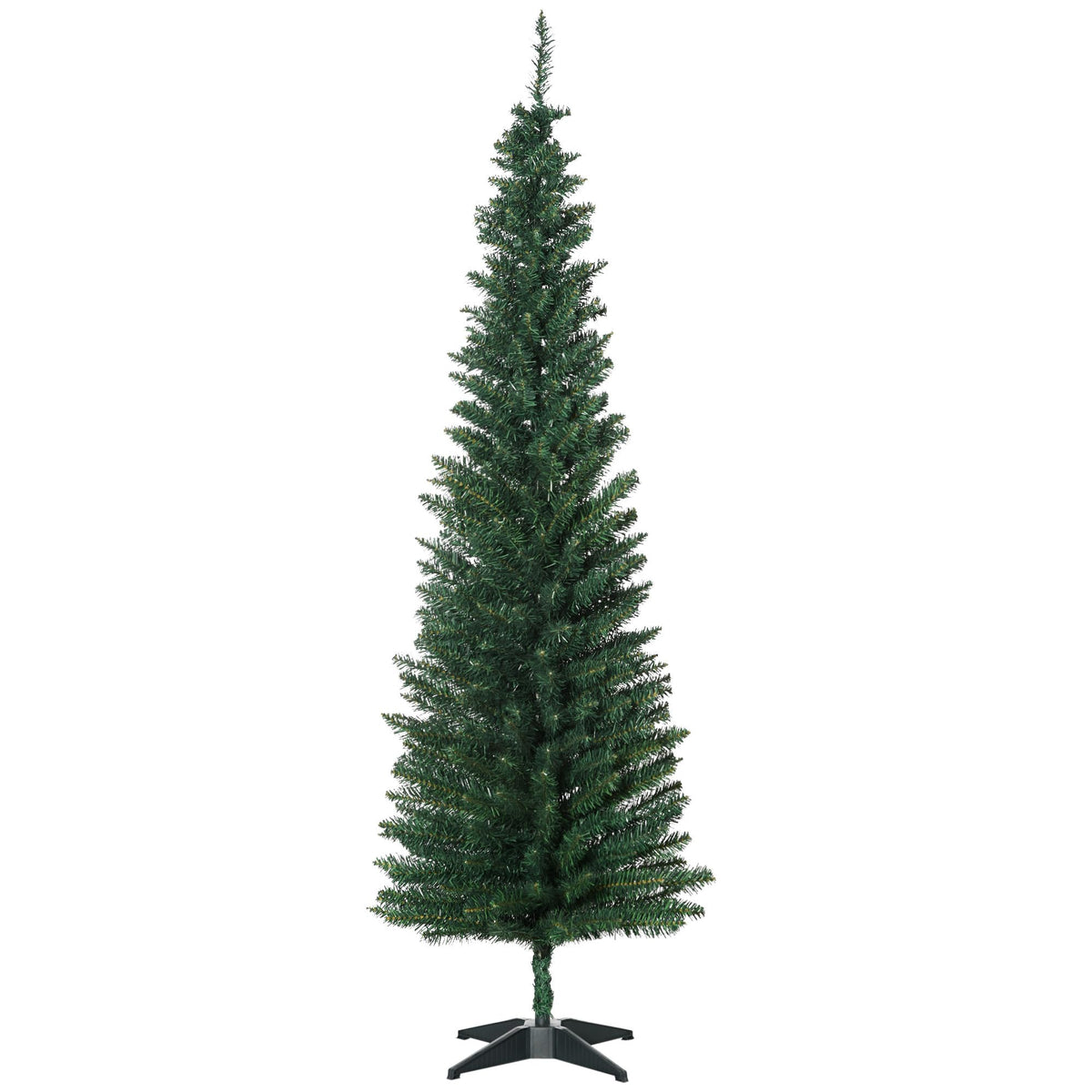 HOMCOM 6' Pencil Christmas Tree Slim Artificial Xmas Tree Green 🍁 All In One Marketplace Canada