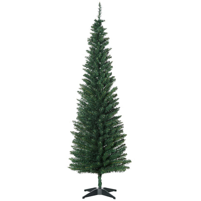 HOMCOM 6' Pencil Christmas Tree Slim Artificial Xmas Tree Green 🍁 All In One Marketplace Canada