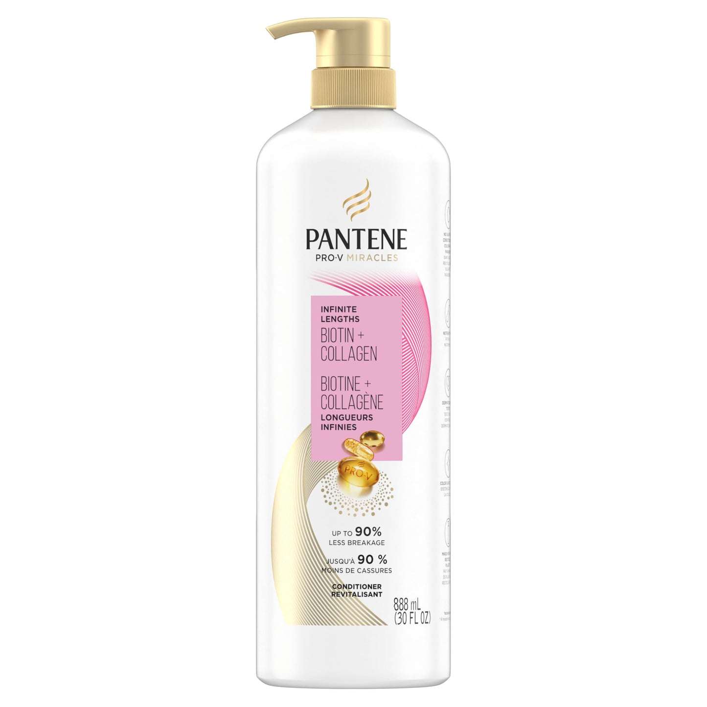 Pantene Pro-V Miracles Infinite Lengths Biotin + Collagen 1 Minute Miracle Conditioner, 888 mL Pantene