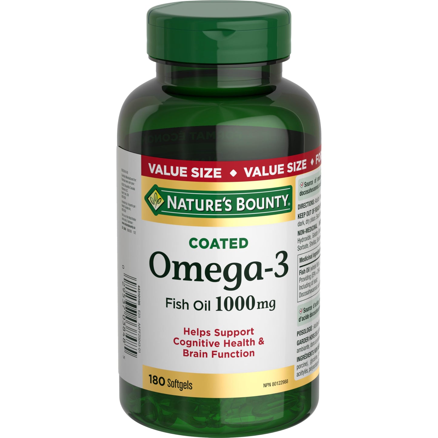 NATURE'S BOUNTY Omega-3 Fish Oil, 1000 mg, Softgels, 262.1 g Nature's Bounty