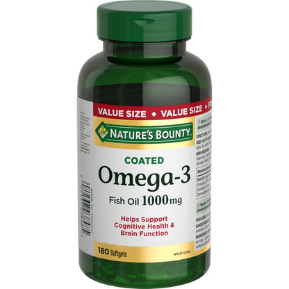 NATURE'S BOUNTY Omega-3 Fish Oil, 1000 mg, Softgels, 262.1 g Nature's Bounty