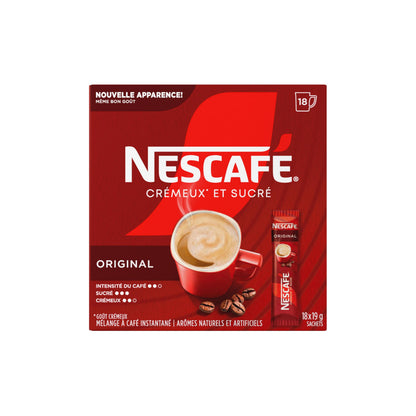 Nescafé Sweet and Creamy Original Instant Coffee Mix – 6 Single-Serve Sachets