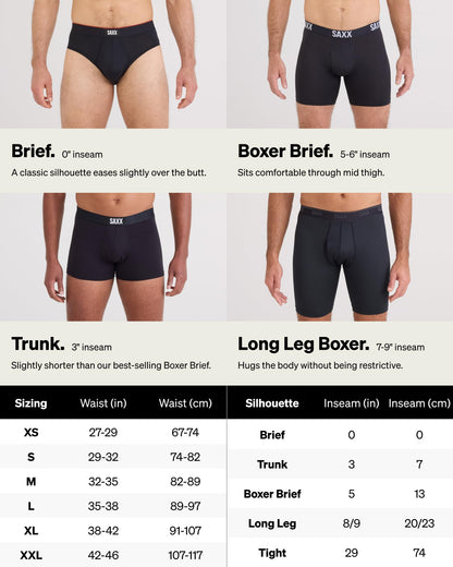 SAXX Underwear Co. Men's Core Cotton Boxer Brief Fly 3-Pack, Black/Graphite, Large