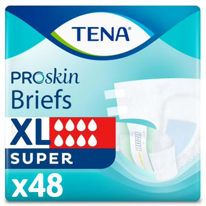 Tena Incontinence Briefs, Uni-Sex Fit, Super Absorbency, Xlarge 48 count TENA