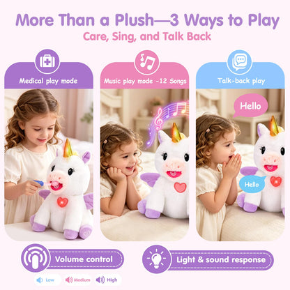 hahaland Doctor Kit for Kids Talking Unicorn Pretend Play Toy for Girls 3 6 🍁 All In One Marketplace Canada