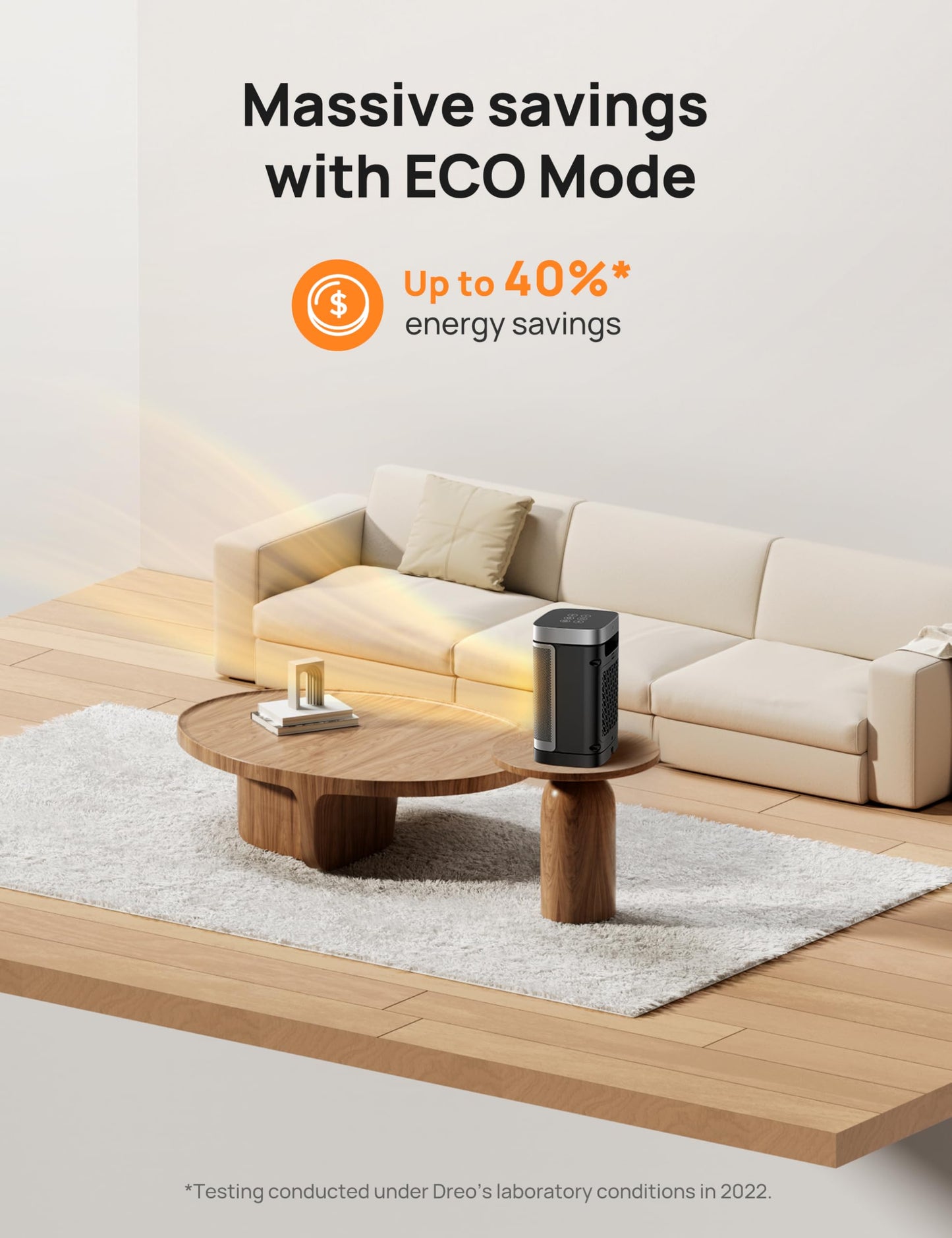 DREO Space Heaters for Indoor Use, 1500W Electric Heater for Bedroom Home Office, Safe PTC Ceramic Heater with Thermostat, Portable Heaters with Remote, 70°Oscillation, 12H Timer, 5 Modes DREO
