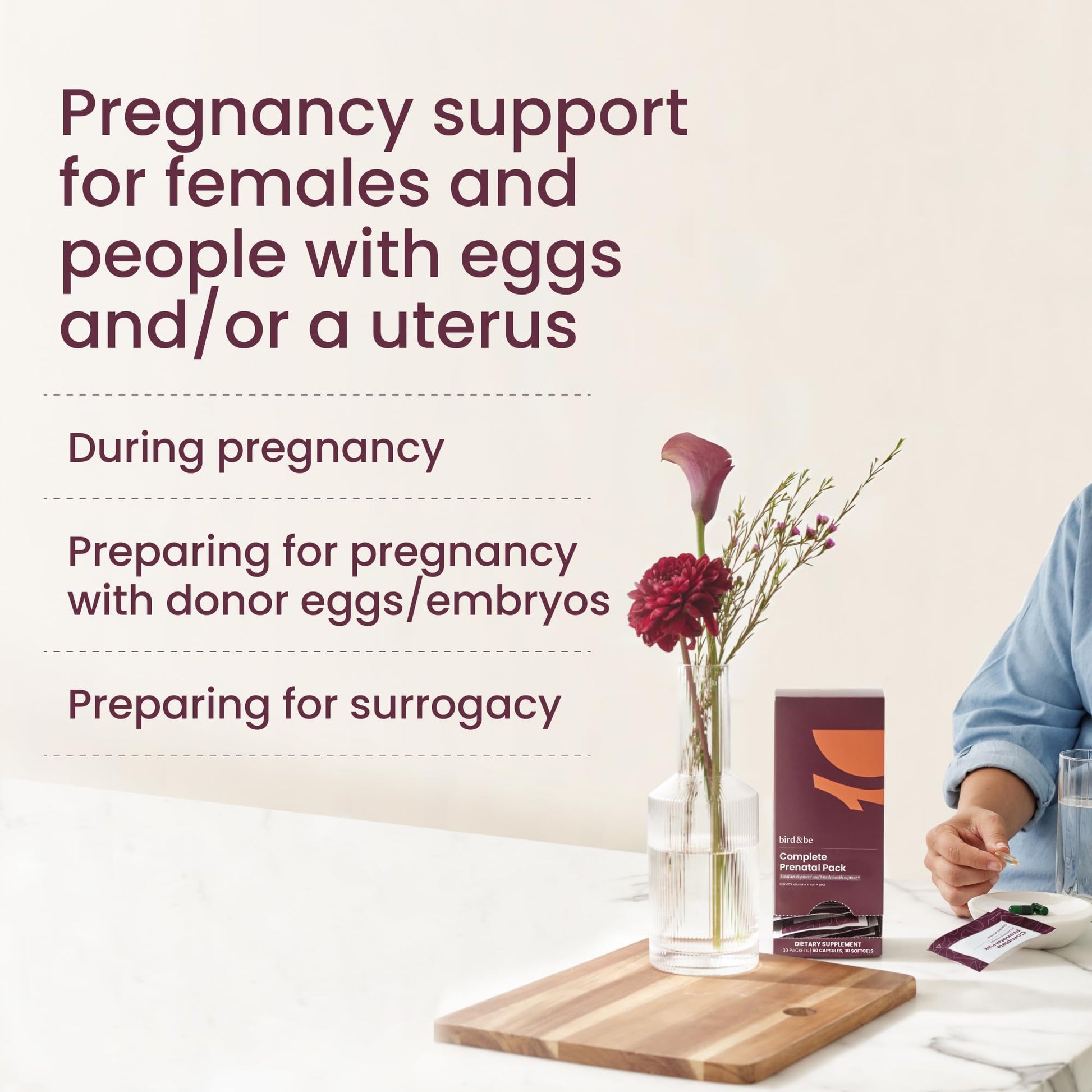 Complete Prenatal Pack – Prenatal Vitamins with Iron, Methylated Folate, DHA (Omega-3), Choline, Iodine and Essential Nutrients – Supports Early Fetal Development and Maternal Health – 30-Day Supply - Available at All In One Marketplace Canada