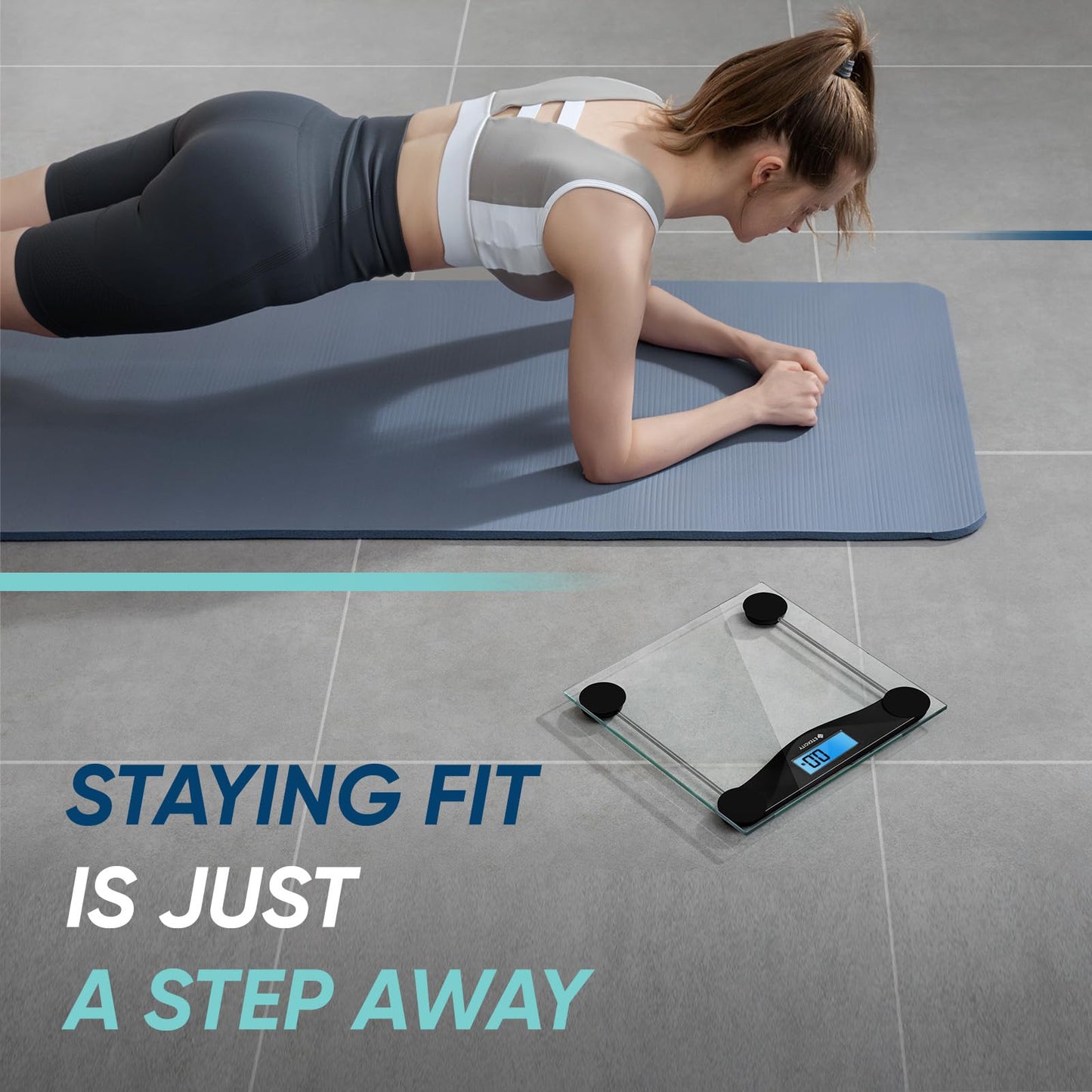Etekcity Scale for Body Weight and Fat Percentage, Smart Digital LED Bathroom BMI Measurement, Accurate Bluetooth Weighing Machine, Body Composition Analyzer, Ash-black, 400lb 🍁 All In One Marketplace Canada