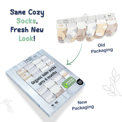 Mother's Choice Organic Cotton Baby Socks 0–6 Months, 12 Pairs Newborn & Infant Socks Soft Hypoallergenic Breathable Gentle On Delicate Skin Stretch Fit Comfortable Daily Essentials For Little Ones - Available at All In One Marketplace Canada