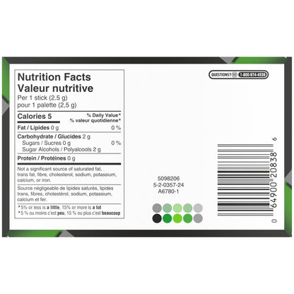 5 GUM, Spearmint-Rain Flavoured Sugar Free Chewing Gum, 15 Sticks, 10 Packs - Available at All In One Marketplace Canada