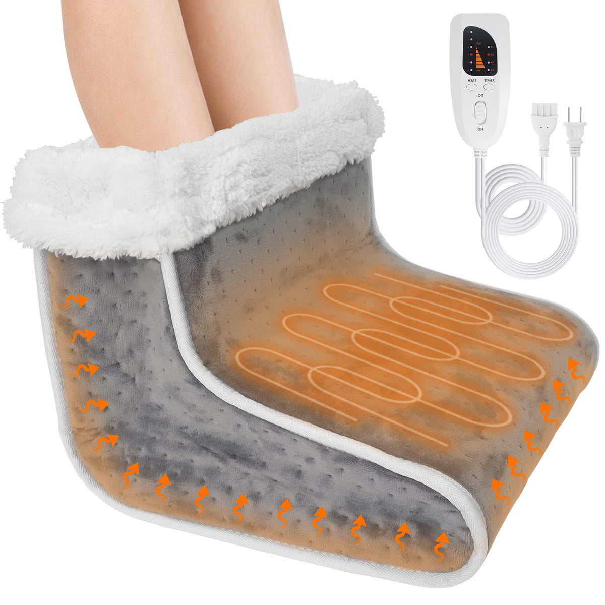 Electric Heated Foot Warmer with 6 Heat Settings and 4 Timers for Men Women 🍁 All In One Marketplace Canada