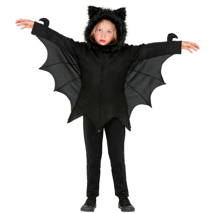 Widmann Kids' Halloween Bat Costume - Black - 140cm
