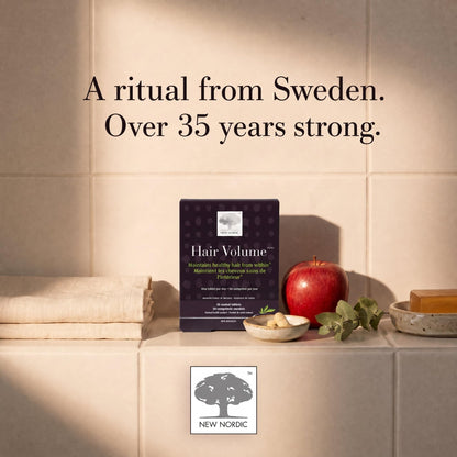 New Nordic Hair Volume Tablets, Plant-Based Formula, Biotin, 30 Day Supply