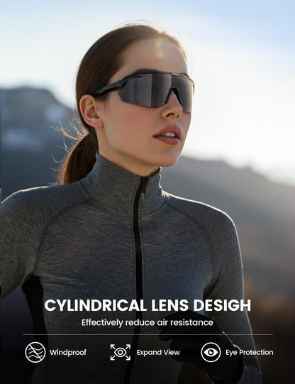 Lamicall Polarized Sports Sunglasses for Men Women, [24g Ultralight] [Adjustable Nose Pad] UV400 Protection Sun Glasses for Cycling Running Baseball Fishing Golf Beach Volleyball, Gifts for Mom Men
