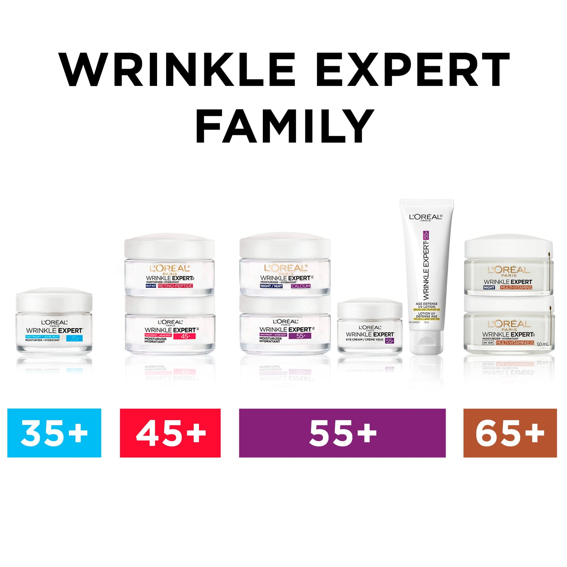 L’Oréal Paris Wrinkle Expert 35+ Anti Aging Day Face Moisturizer & Night Face Cream, Collagen Cream for Face to Reduce the Look of Wrinkles, Provides 24HR Hydration, 50mL