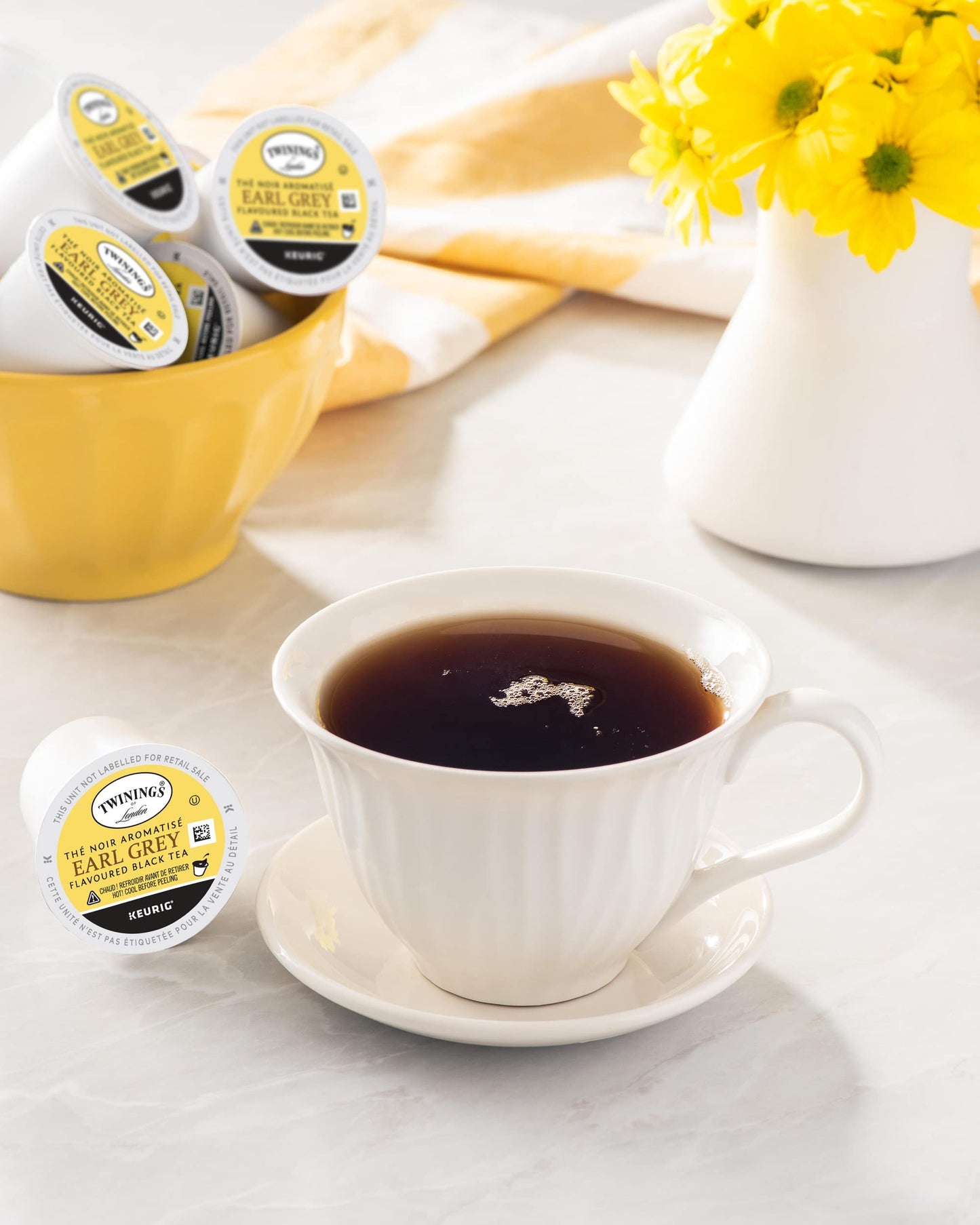 Twinings Earl Grey Tea K-Cups for Keurig | Black Tea with Bergamot Citrus Flavor | 24 Count (4 Boxes)
