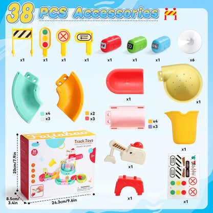 Fajiabao Bath Toys for Kids 3-5, DIY Marble Run Set, 38 PCS 🍁 All In One Marketplace Canada