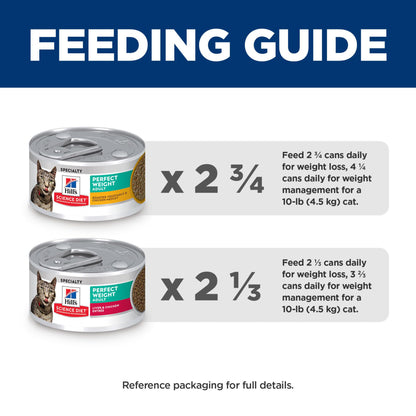 Hill's Science Diet, Perfect Weight, Adult, Wet Cat Food, Variety Pack