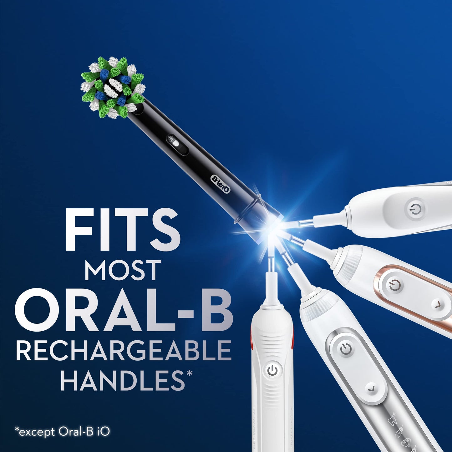 Oral-B CrossAction Electric Toothbrush Replacement Brush Heads, Black, 6 Count - Available at All In One Marketplace Canada