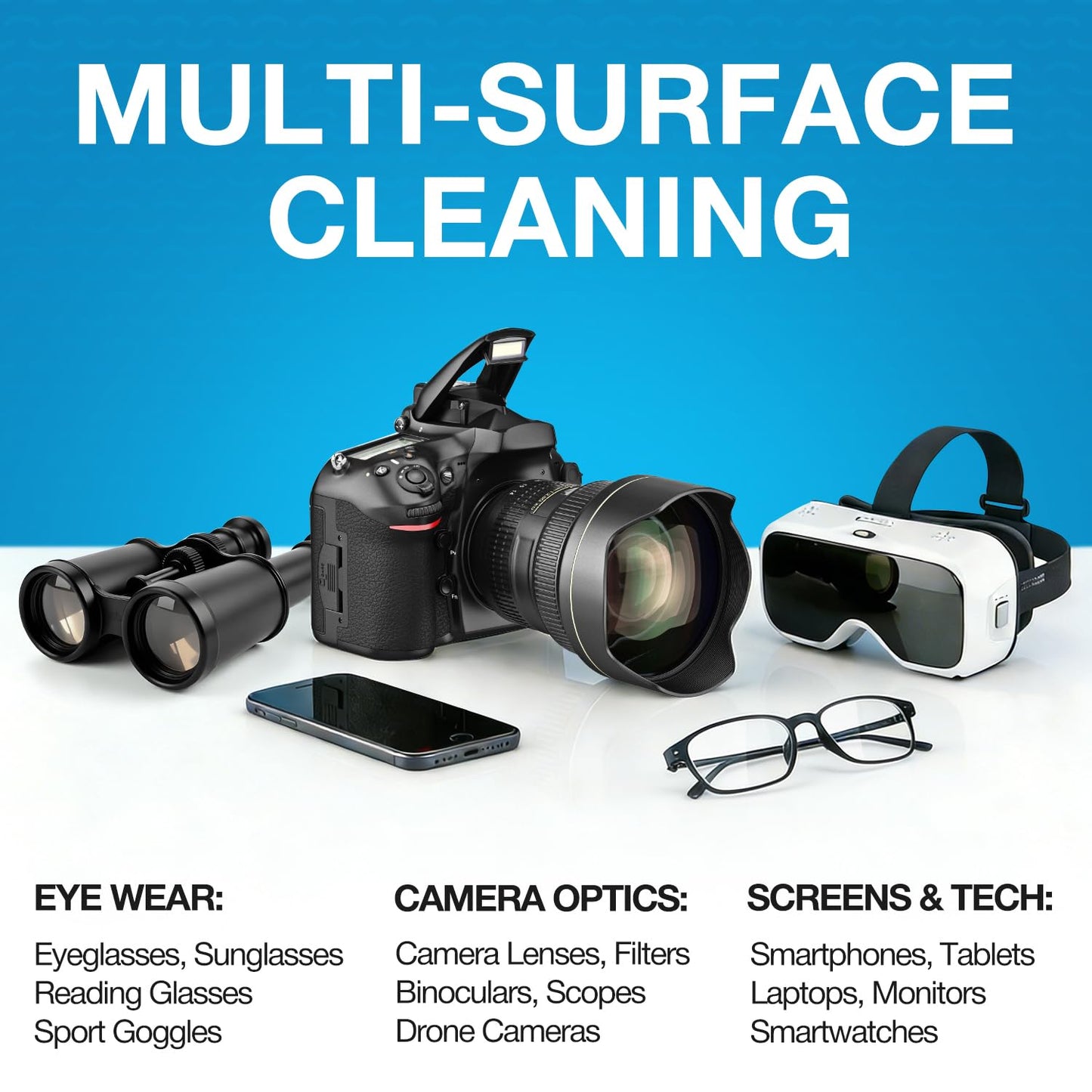 SmoTecQ 12 Pack Microfiber Cleaning Cloths for Glasses & Screens (6x7) - Optical Grade Lens Cleaner for Eyeglasses, Camera, iPhone, iPad & TV - Individually Wrapped, Assorted Colours - Available at All In One Marketplace Canada