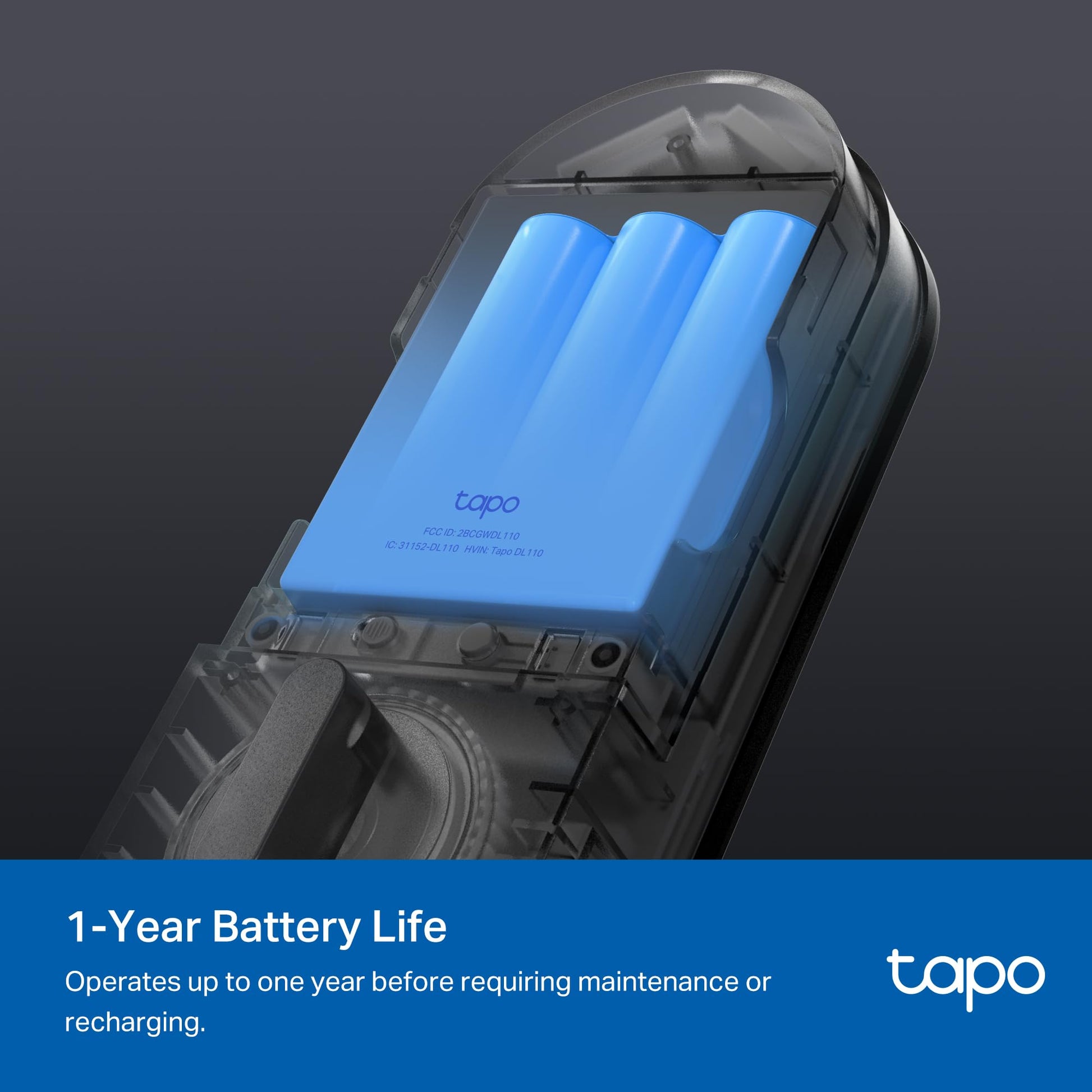Tapo Smart Door Lock, Deadbolt | Keyless Entry, Fingerprint Recognition, Touchscreen Keypad & in-App Monitoring with Scheduled Access | 1-Year Rechargeable Battery | BHMA Grade 2 | Tapo DL110 - Available at All In One Marketplace Canada