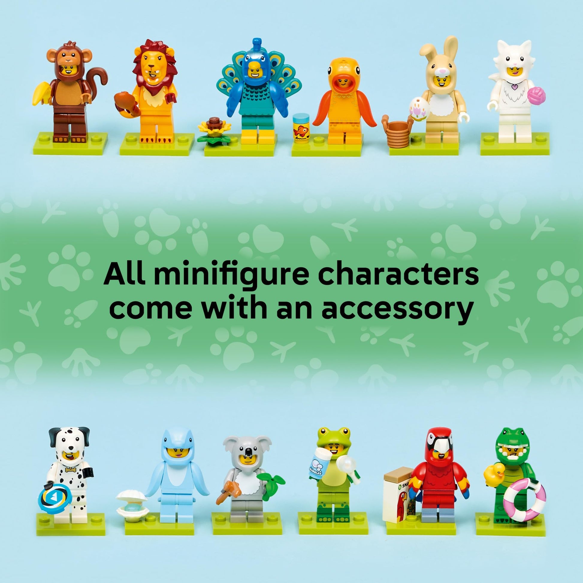 LEGO Minifigures Animal Series 28 6 Pack - Kids Toys in Sealed Mystery Boxes - Animal Themed Figures to Collect - Birthday Party Favors & Gift Idea for Boys & Girls, Ages 5+ - 66813 LEGO