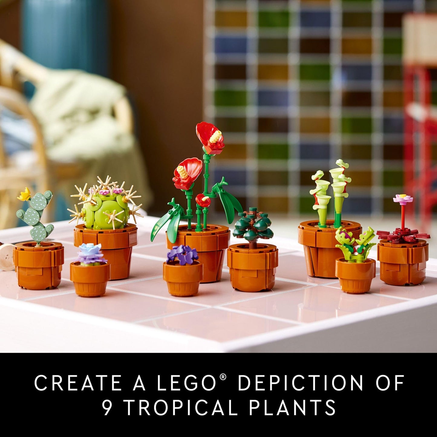 LEGO Botanicals Tiny Plants - Artificial, Fake Indoor Plant Building Set for Home, Kitchen, Desk Decoration, Adults Ages 18+ - Gift for Graduation - 10329 LEGO