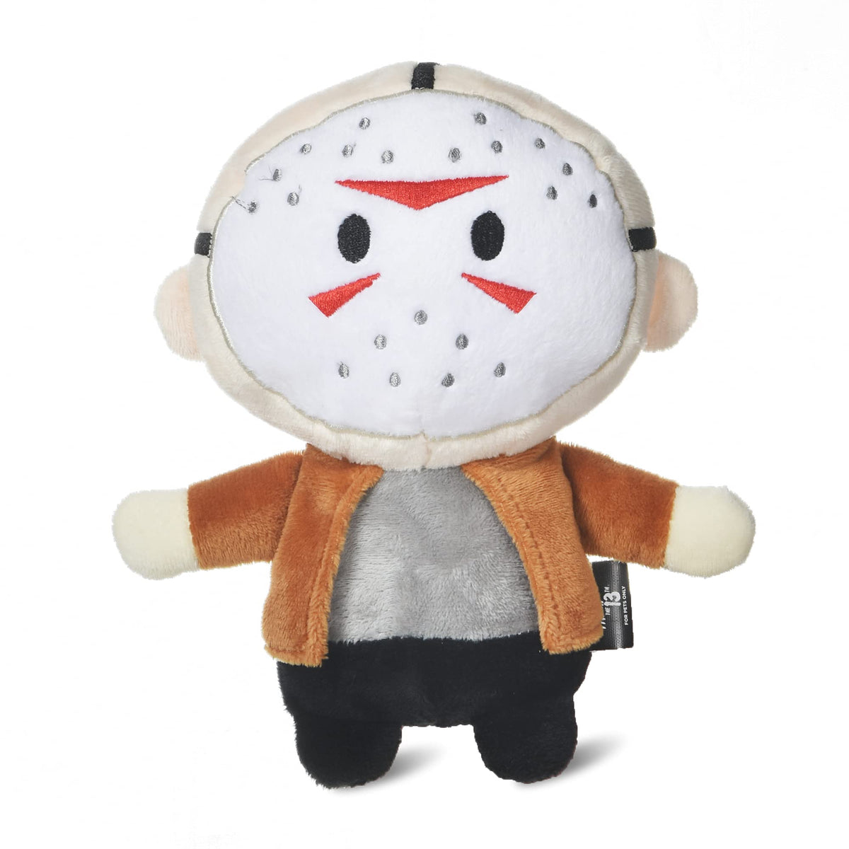 Jouet pour chien en peluche Warner BROS Horror Movies Jason Voorhees de Vendredi 13 | Jouet pour chien de taille moyenne de la collection Vendredi 13 | Jouet couineur pour chien, jouet à mâcher pour Halloween, 15 cm