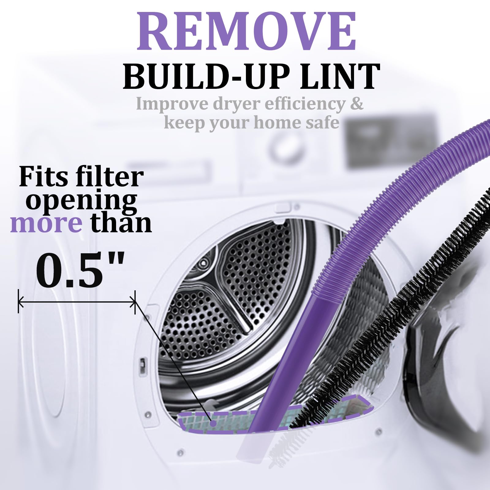 Fullclean Dryer Vent Cleaner Kit for Dyson Gen 5 V15 V12 V11 V10 V8 V7 Detect Absolute Cyclone Outsize Slim Vacuum Cleaner Nozzle Crevice Flexible Dryer Lint Removal Tool Attachments - Available at All In One Marketplace Canada