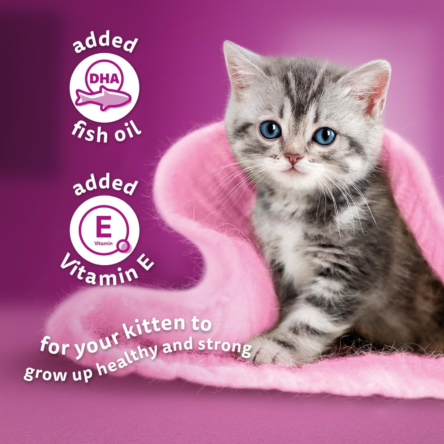 WHISKAS Perfect Portions Kitten Food - Wet Cat Food Paté, Chicken Entrée, 75g (24 Pack) - Available at All In One Marketplace Canada