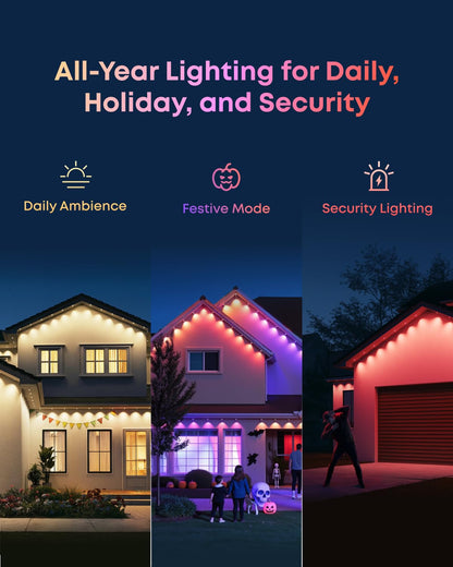 eufy Permanent Outdoor Lights S4, 100ft with 72 RGBWW LED String Lights 🍁 All In One Marketplace Canada